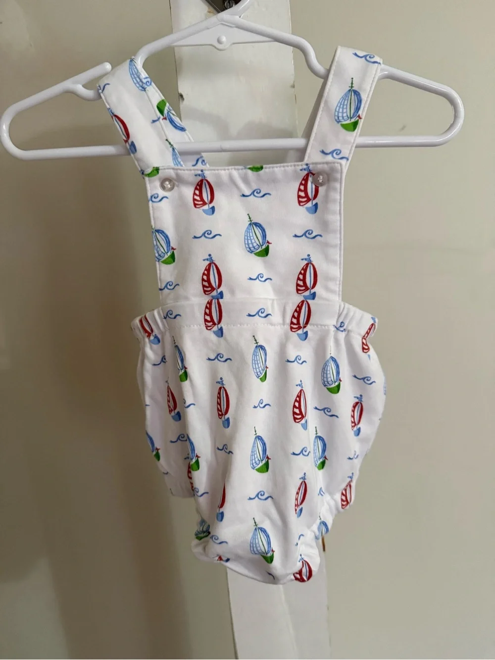 New The Proper Peony Sawyer Sailboat Cross Back Bubble Romper